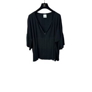 Chanel Flared Sleeves Concise Knitted Top Sz. 40